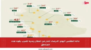 حالة الطقس اليوم: الأرصاد تحذر من أمطار رعدية تضرب بقوة هذه المناطق